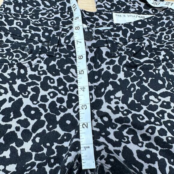 Rag & Bone Ameoba Leopard Print Skinny Pants Size 25 EUC Low Rise Flat Front - Picture 9 of 10